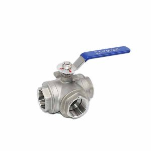 3 Way Stainless Steel Ball Valve Screwed Ends