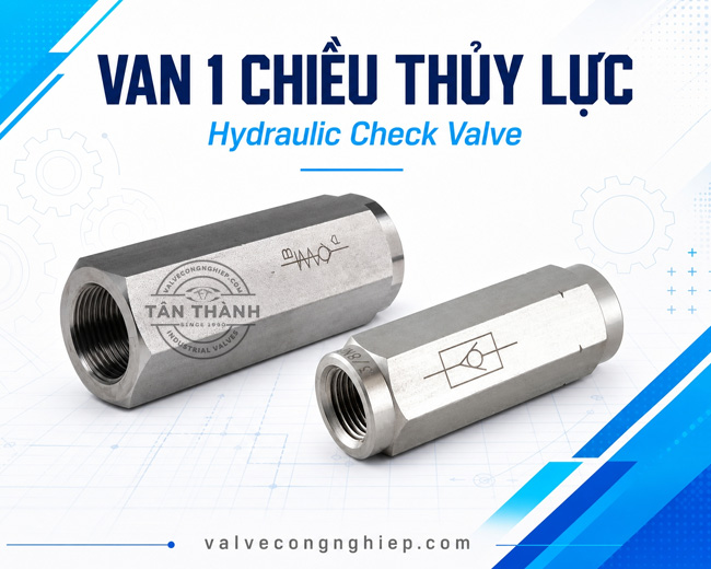 Van 1 chiều thủy lực là gì, cấu tạo và nguyên lý hoạt động