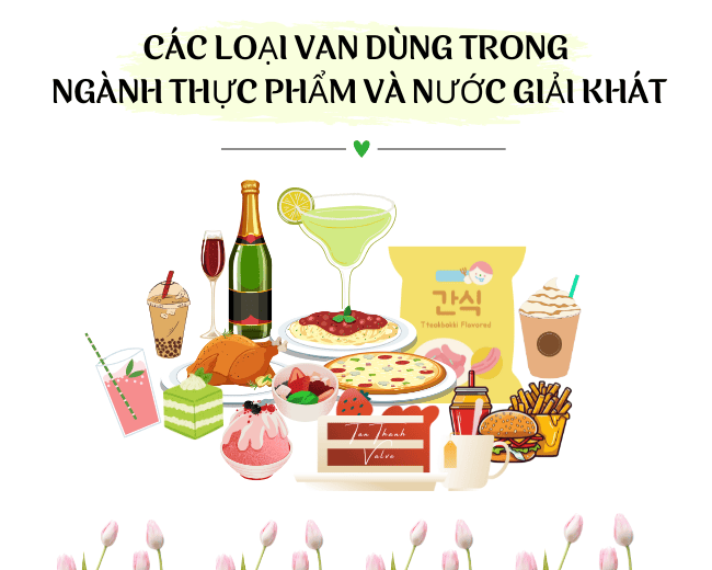 Các loại van dùng trong ngành thực phẩm và nước giải khát F&B