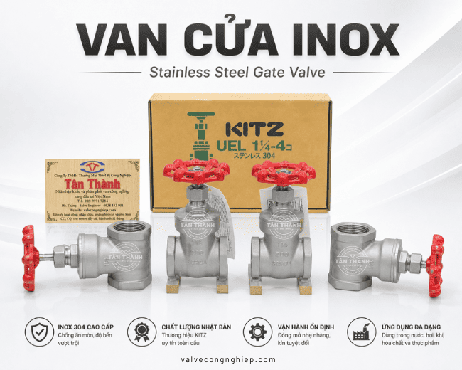 Van cổng van cửa inox Stainless Steel Gate Valve giá tốt