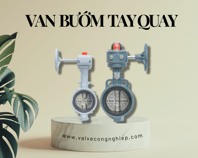 Van bướm tay quay hộp số Gear Box Butterfly Valve