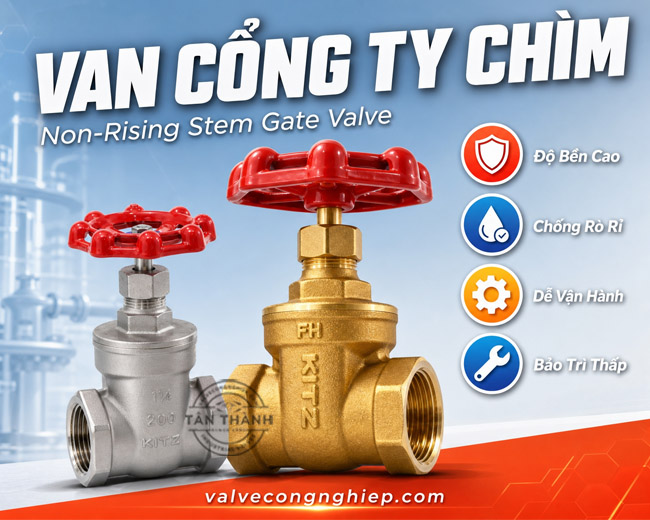 Van cổng ty chìm là gì? Cấu tạo, nguyên lý và ưu điểm Non-Rising Stem Gate Valve