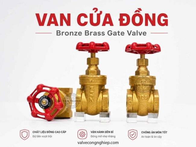 Van cửa van cổng đồng Bronze Brass Gate Valve