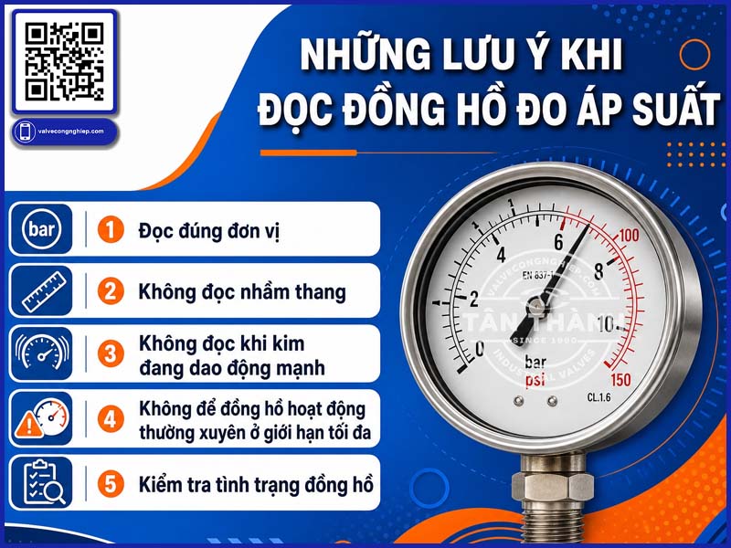 Những lưu ý khi đọc đồng hồ đo áp suất