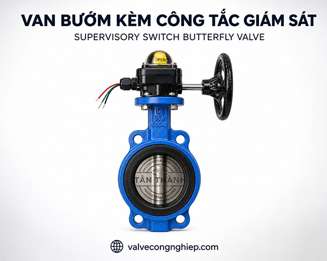 Van bướm kèm công tắc giám sát PCCC giá tốt bao nhiêu tiền